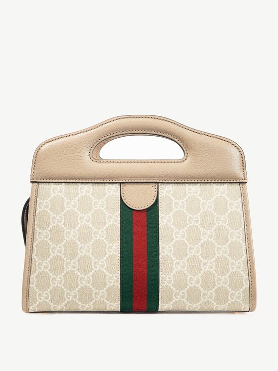 Gucci Small Ophidia Neutrals GG Supreme Canvas Tote Bag - Picture 4 of 15